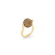18k Gold, 0.12ct Diamonds & Faceted Smoky Quartz Ring – Small Twist Ring