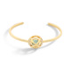 Diamond & Round Aquamarine Cabochon Cuff Bracelet Gold – Meteor Brilliant Small Cuff