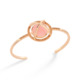 Diamond & Round Guava Quartz Cabochon Cuff Bracelet Rose Gold – Meteor Brilliant Medium Cuff