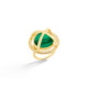 Diamond & Round Malachite Cabochon Ring Gold – Meteor Brilliant Large Ring 15mm
