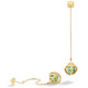 Geometric 18k Gold Celestial Green Tourmaline Earrings – Solar Long Earrings