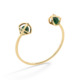 18k Gold Celestial Green Tourmaline Bracelet Cuff – Solar Duo Small Cuff