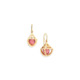 Geometric 18k Gold Celestial Pink Tourmaline Earrings – Solar Short Earrings