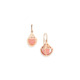 Geometric 18k Rose Gold Celestial Guava Quartz Earrings – Solar Short Earrings