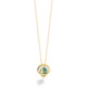 18k Gold Geometric Faceted Green Tourmaline Necklace – Solar Small Pendant