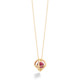 18k Gold Geometric Faceted Pink Tourmaline Necklace – Solar Small Pendant