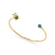 18k Gold Green Tourmaline Bracelet Cuff – Sphere Duo Solo 6mm Stacking Cuff