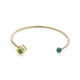 18k Gold Green Tourmaline Bracelet Cuff – Sphere Duo Solo 6mm Stacking Cuff