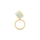18k Gold Perpetual Movement Aquamarine Ring – Solo Rotated 10mm Stacking Ring