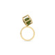 18k Gold Perpetual Movement Green Tourmaline Ring – Solo Rotated 10mm Stacking Ring