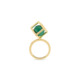 18k Gold Perpetual Movement Malachite Ring – Solo Rotated 10mm Stacking Ring