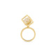 18k Gold Perpetual Movement Gold Rutilated Quartz Ring – Solo Rotated 10mm Stacking Ring