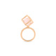 18k Rose Gold Perpetual Movement Rose Quartz Ring – Solo Rotated 10mm Stacking Ring