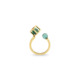 Gold Green Tourmaline Ring – Sphere Duo Solo 6mm Ring