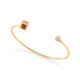 18k Gold Pink Tourmaline Bracelet Cuff – Sphere Duo Solo 6mm Stacking Cuff