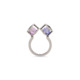 Black Rhodium Plated White Gold Amethyst & Tanzanite Stacking Ring – Duo Solo 6mm Stacking Ring