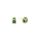 18k Gold Square, Cube, Spherical Malachite Stud Earrings – Solo 8mm Stud Earrings