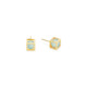 18k Gold Square, Cube, Spherical Aquamarine Stud Earrings – Solo 8mm Stud Earrings