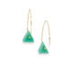 18k Yellow Gold, Triangle Amazonite Earrings – Reverse Fit Triangle Earrings