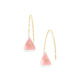 18k Yellow Gold, Triangle Guava Quartz Earrings – Reverse Fit Triangle Earrings