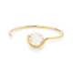 0.12 Carat Diamond & Faceted Quartz Cuff Bracelet Gold – Faceted Brilliant Fancy Cuff