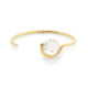 0.12 Carat Diamond & Faceted Quartz Cuff Bracelet Gold – Faceted Brilliant Fancy Cuff