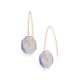 Gold, 0.03 carat Diamond & Small Chalcedony Earrings – Reverse Fit Small Octagon Earrings