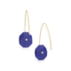 Gold, 0.03 carat Diamond & Small Lapis Lazuli Earrings – Reverse Fit Small Octagon Earrings