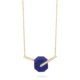 Small Diamond & Lapis Lazuli Necklace Gold – Deco Small Octagon Necklace