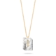 Gold Diamond & Black Rutilated Quartz Necklace – Deco Rectangle Pendant