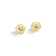 Diamond & Round Chalcedony Cabochon Stud Earrings Gold – Meteor Brilliant Stud Earrings