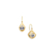 Geometric 18k Gold Celestial Chalcedony Earrings – Solar Short Earrings