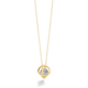 18k Gold Geometric Chalcedony Necklace – Solar Small Pendant