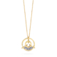 Perpetual Spinning 18k Gold Chalcedony Necklace – Small Spinning Wheel Pendant