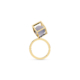 18k Gold Perpetual Movement Chalcedony Ring – Solo Rotated 10mm Stacking Ring