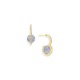 Diamond & Faceted Chalcedony Drop Earrings – DNA Earrings Gold