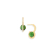 Diamond & Faceted Green Tourmaline Drop Earrings – DNA Earrings Gold
