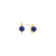 18k Gold Diamonds & Faceted Lapis Lazuli Stud Earrings – Small Faceted Stud Earrings