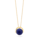 18k Gold Diamond & Rotating Natural Lapis Lazuli Stone Necklace – Twist Pendant
