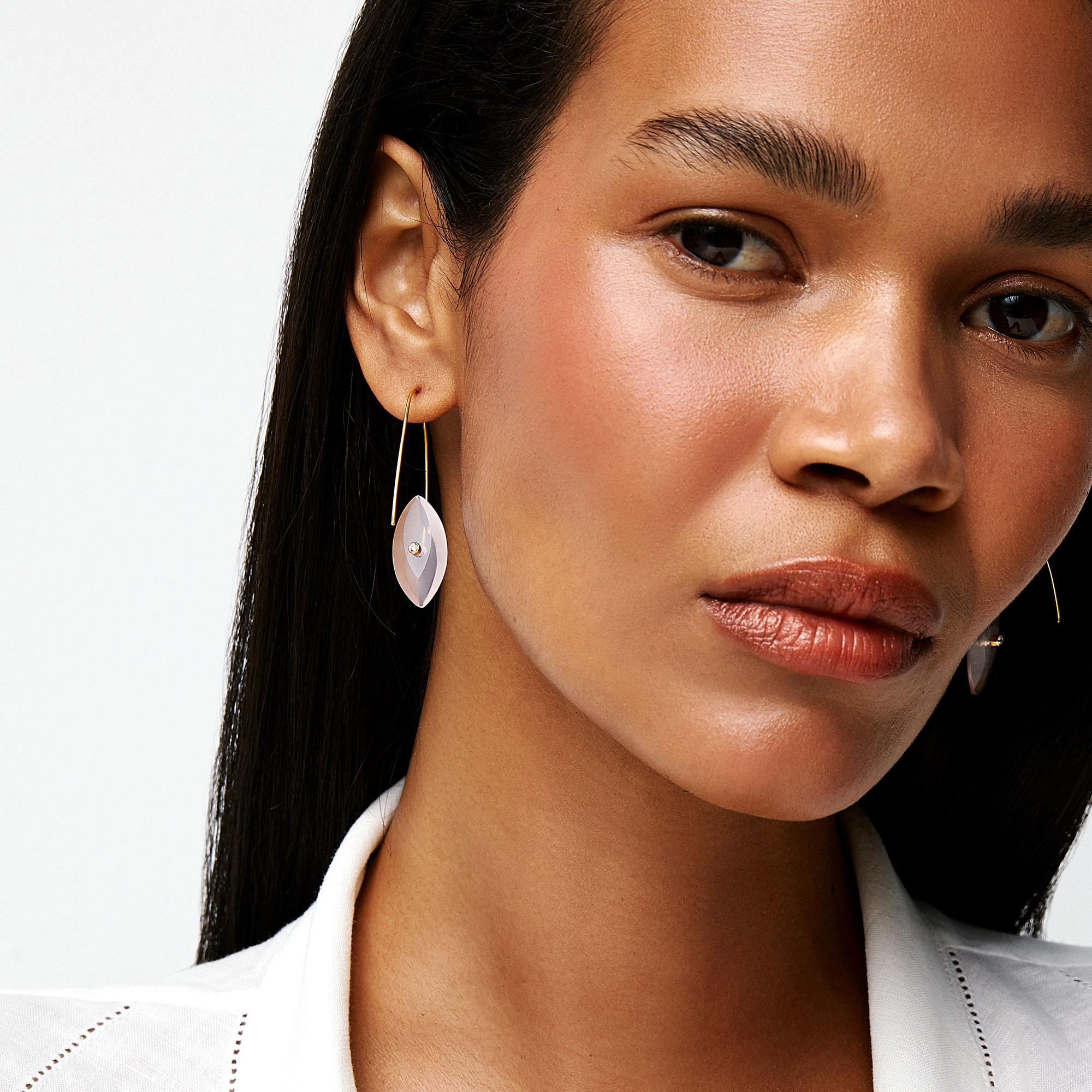 Reverse Fit Navette Earrings