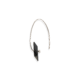 White Gold, 0.03 carat Diamond & Square Onyx Earrings – Reverse Fit Small Square Earrings