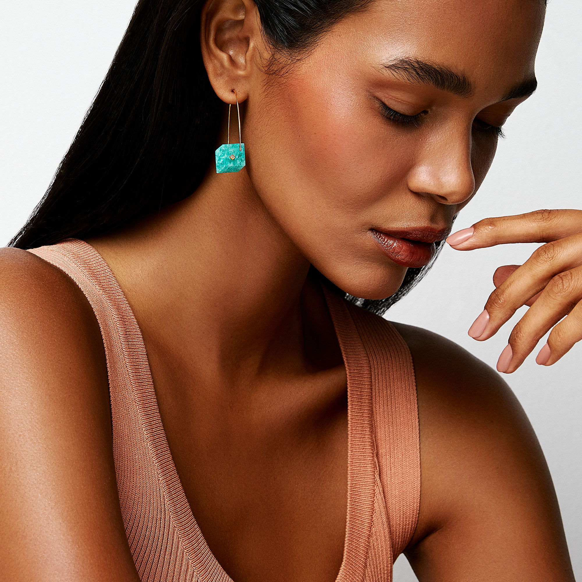 Reverse Fit Small Square Earrings