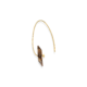 Gold, 0.03 carat Diamond & Square Smoky Quartz Earrings – Reverse Fit Small Square Earrings