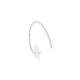 18k White Gold, Triangle Milky Quartz Earrings – Reverse Fit Triangle Earrings