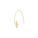 18k Yellow Gold, Triangle Gold Rutilated Quartz Earrings – Reverse Fit Triangle Earrings