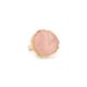 Yellow Gold, Diamond & Rose Quartz Cocktail Ring – Hammered Cocktail Ring