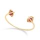 18k Gold Celestial Pink Tourmaline Bracelet Cuff – Solar Duo Small Cuff