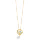 18k Gold Geometric Blue Topaz Necklace – Solar Small Pendant