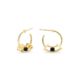 18k Gold Perpetual Motion Onyx Hoop Earrings – Simple Curve Small Hoop Earrings