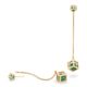 18k Gold Faceted Green Tourmaline & Malachite Long Earrings – Solo Flexible Long Earrings